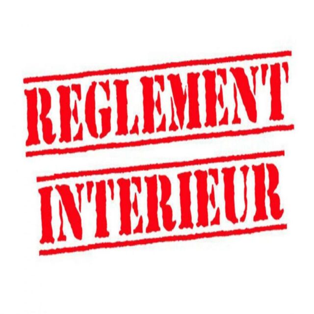 Nouveau règlement intérieur