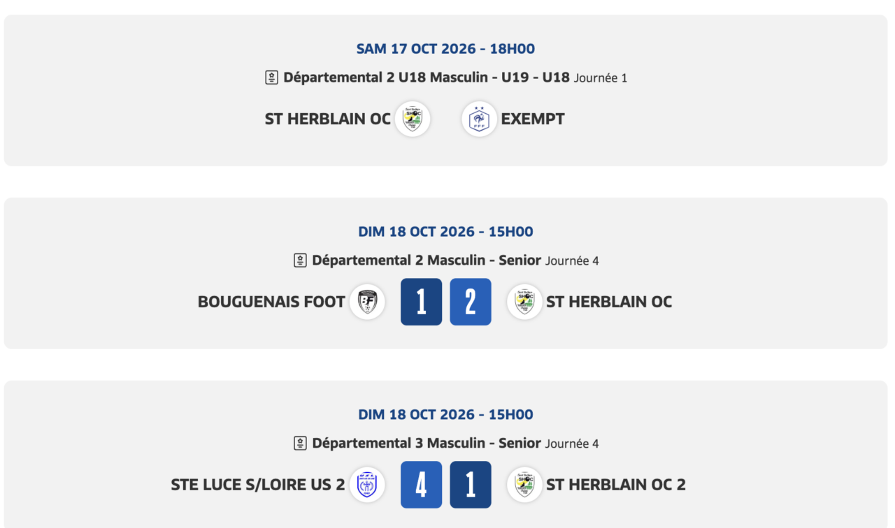 Résultats 17:18-10-2